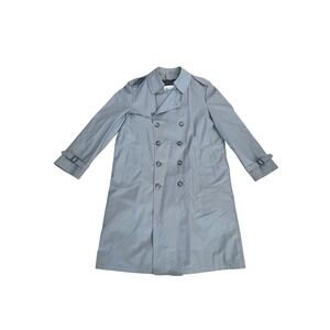 VTG 80's London Fog‎ Double Breasted Trench Coat Lined Men's 42 Reg Classic Gray